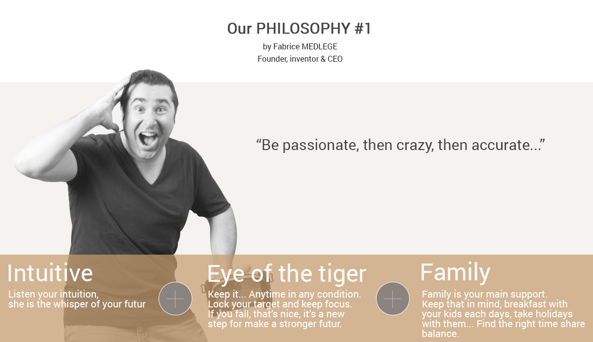 Our philosophy by Fabrice MEDLEGE